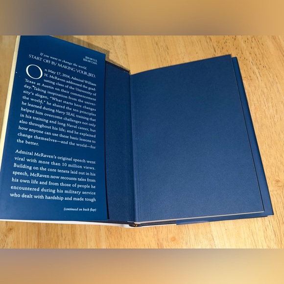 Make Your Bed Book,Little Things That Can Change Your Life,Novel,Hardcover NWT - Picture 3 of 4